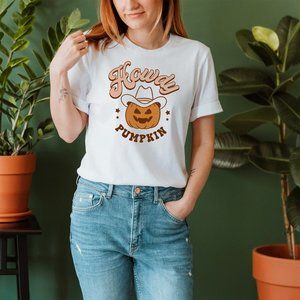 Howdy Pumpkin Halloween Western T shirt